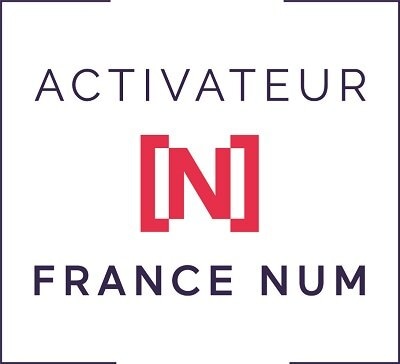 Logo avec un N rouge où est écrit Activateur France Num
